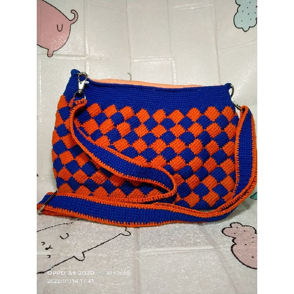 TAS SELEMPANG RAJUT MODEL MODERN TERBARU 2022