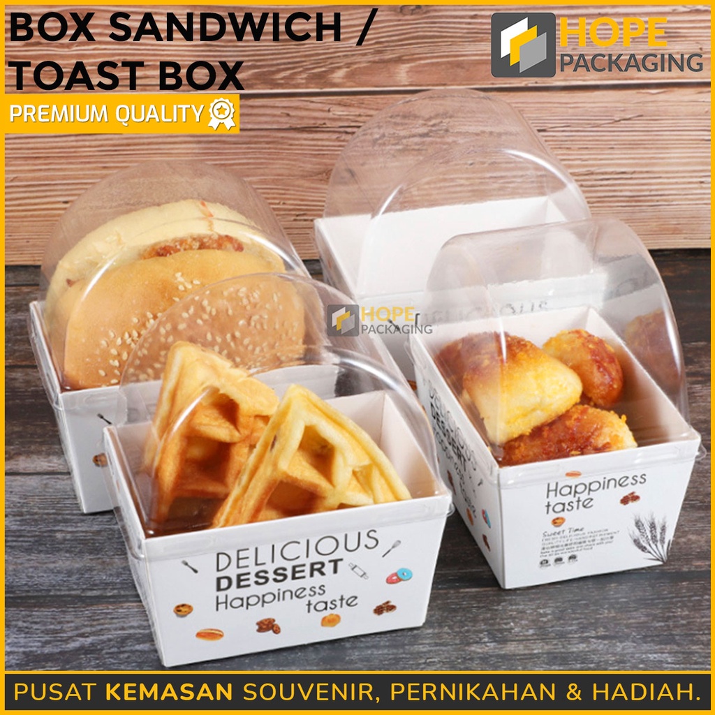 [ 3 PCS ] Box Sandwich / Toast Box / box kue / Kotak kue / cookies box / box roti