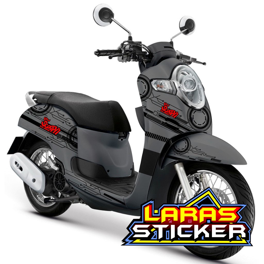 DECAL DEKAL SCOOPY FULL BODY BLOK New Fi 2017 2018 2019 2020 GRAFIS ABU-ABU