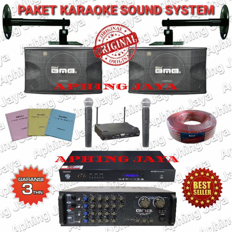 Paket Karaoke Sound System BMB 10inch + DVD Super Karaoke Geisler OK-200