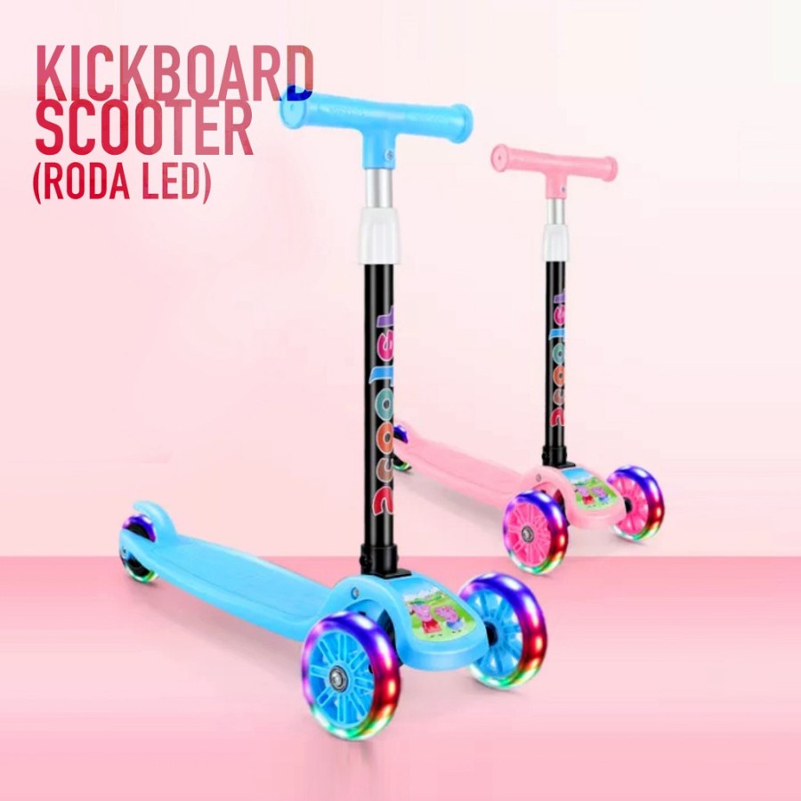 Skuter Anak - Kickboard Scooter Roda LED