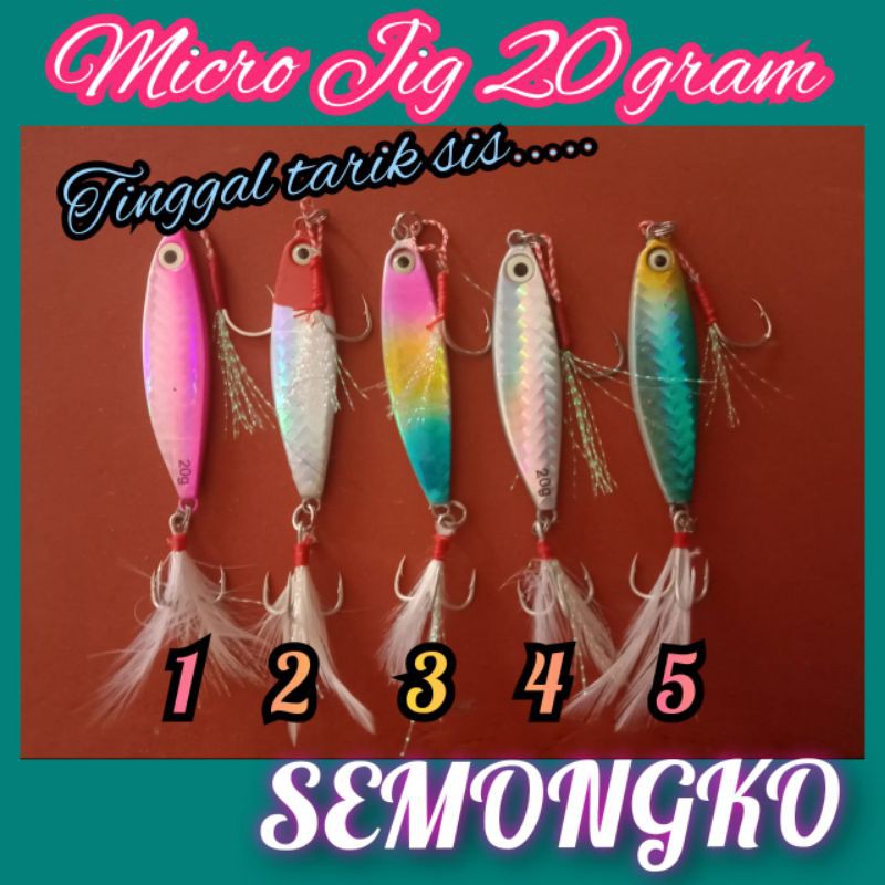 Micro jig 20gram Tinggal Tarik Sis Semongko