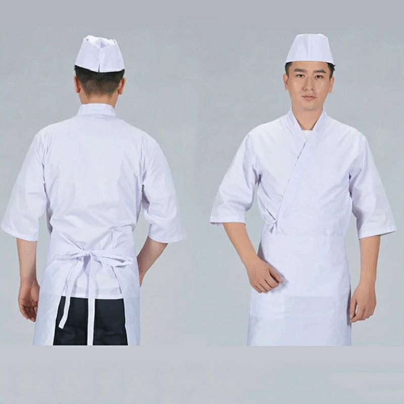 SERAGAM CHEF SUSHI JEPANG RESTORAN JAPAN YUKATA KIMONO APRON CELEMEK
