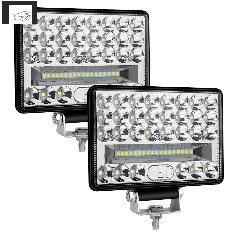 5 Inch 48 LED Bar Light 144W Square LED Work Light Reflector Headlight