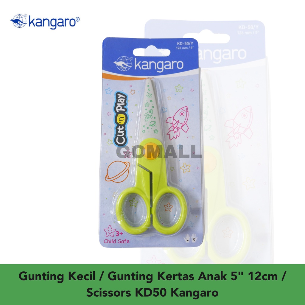 

Gunting Kecil / Gunting Kertas Anak 5" 12cm / Scissors KD50 Kangaro