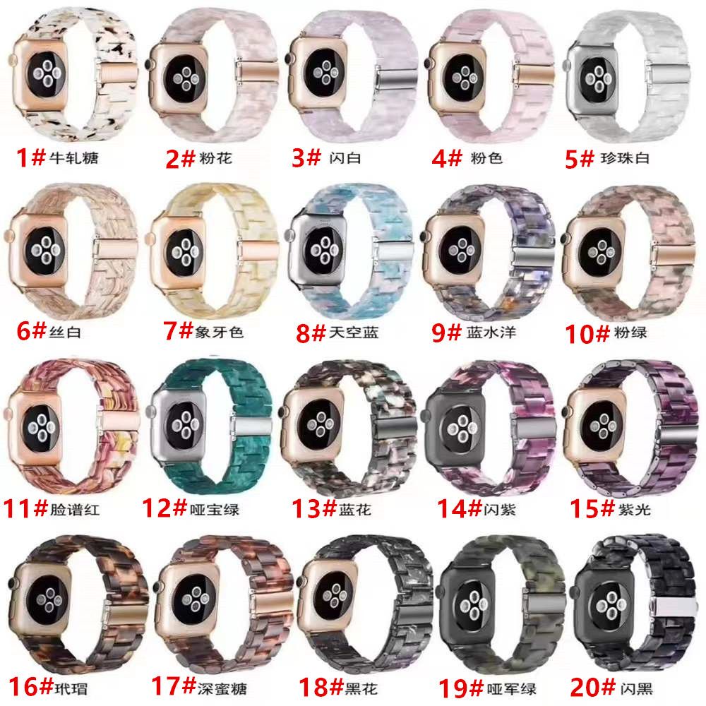 Strap Apple Watch Resin Marble Ceramic Premium 38mm 40mm/41mm 42mm/44mm/45mm/49mm