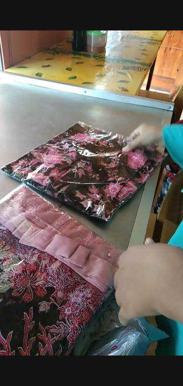 (jual Terpisah)couple Gamis Kombinasi Batik Cibulan Versi Keluarga