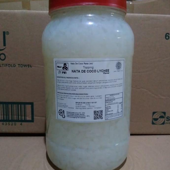 

Nata De Coco Lychee / Standar @3,2kg - Super Quality - Topping Leci