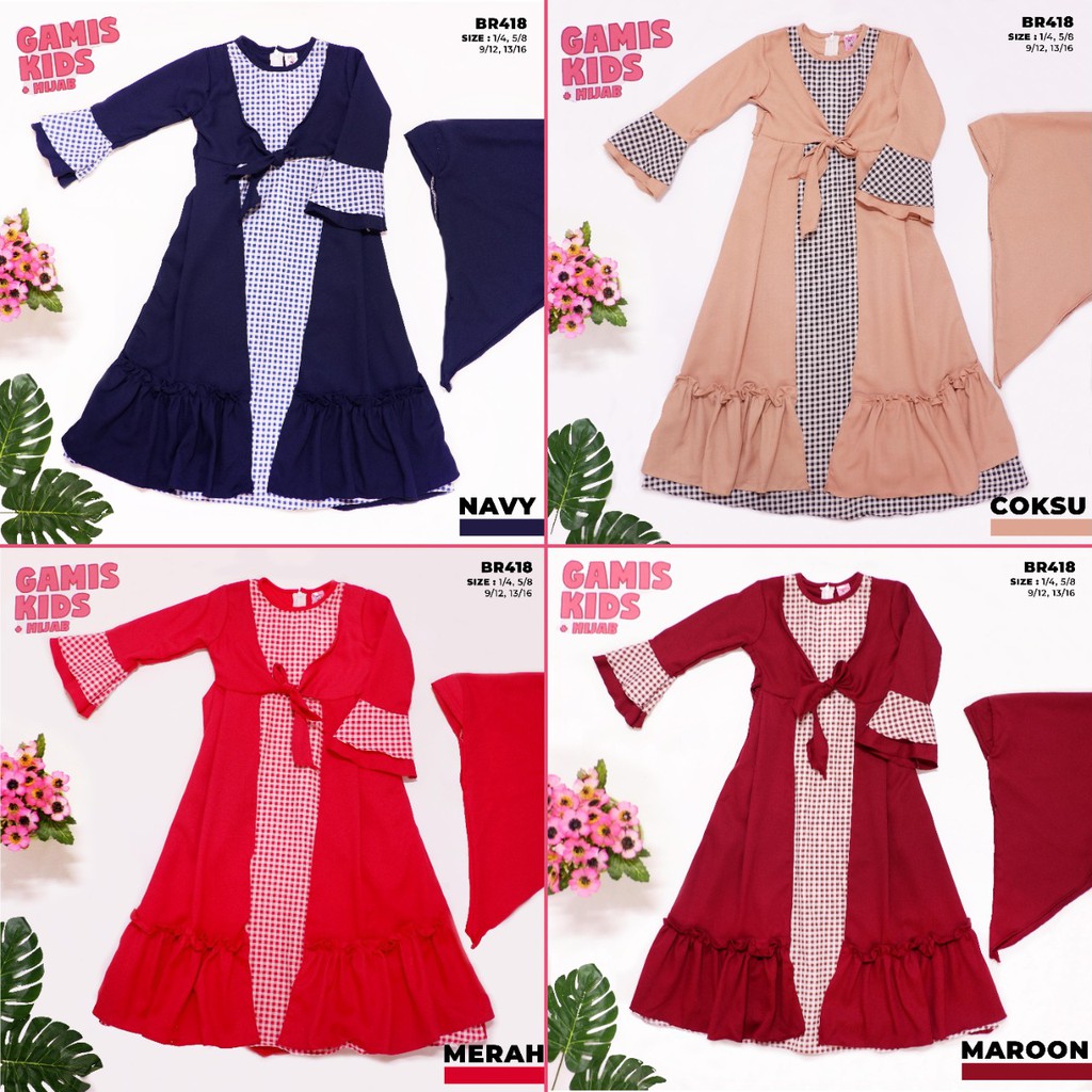BAJU MUSLIM ANAK PEREMPUAN - BAJU GAMIS ANAK PEREMPUAN - GAMIS ANAK PEREMPUAN
