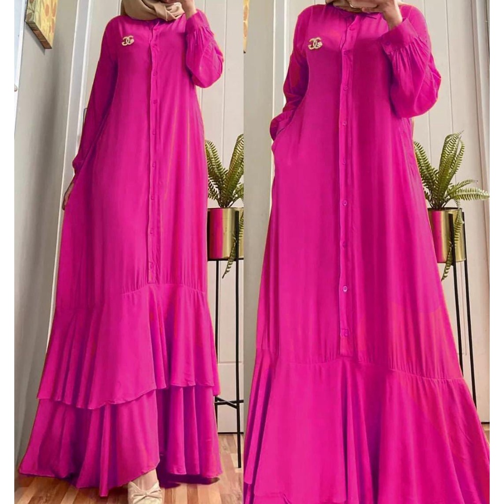 Sania Dress / Sania Maxy Dress / Sania Gamis Murah / Gamis Wanita / Gamis Rayon