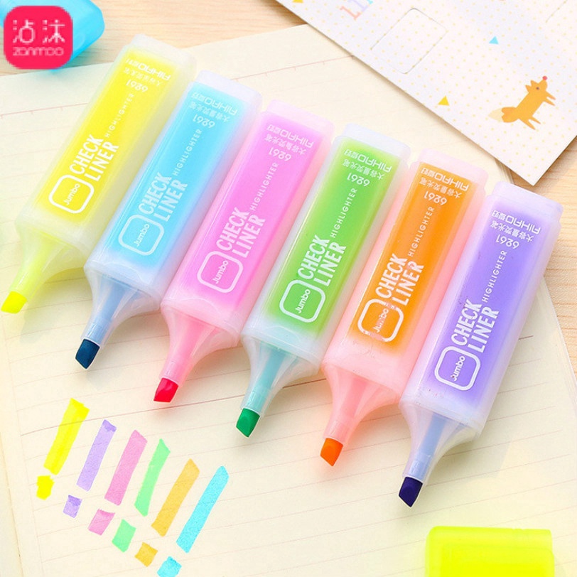 Highlighters Paragraph Candy Color Large Capacity Neon Pen Marker Pen Office School Students