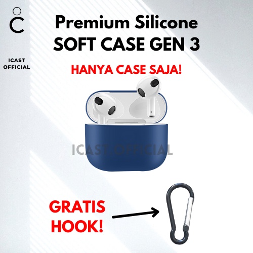 Case AirPods Gen 3 Silicone Case Gratis HOOK Soft Case Airpods Gen 3 Casing Airpods Gen 3