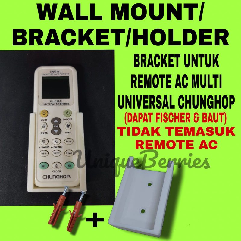 Tempat Penyimpanan Remote AC Chunghop Universal Multi Remot Bracket Dudukan Stand Braket