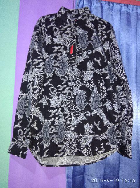 Baju Batik Pria Slim Fit Lengan Panjang Kemeja Batik Pria Slim Fit Elegan Mewah Lbl364