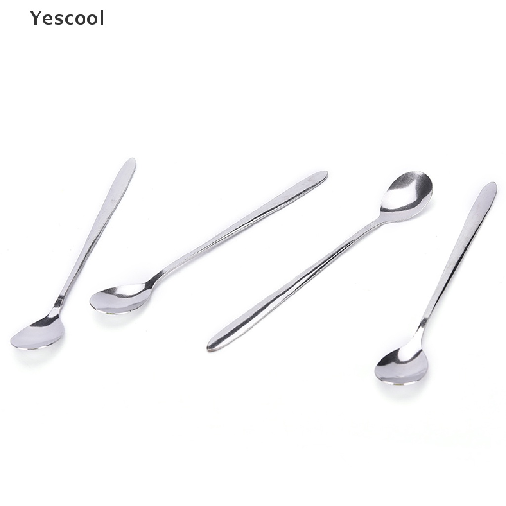 Yes Sendok Tehkopies Krim Gagang Panjang 16cm Bahan Stainless Steel