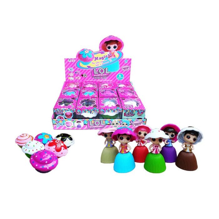 Mini cupcake surprise mainan anak cupcake isi boneka Mainan Anak murah