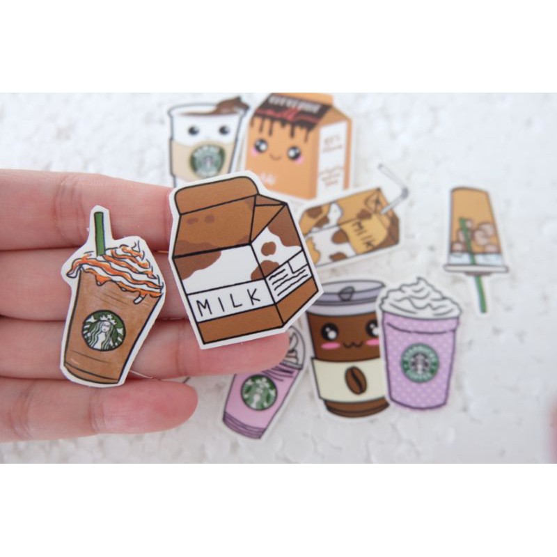 STICKER AESTHETIC ECER 1 BIJIAN / STIKER ESTETIK / STIKER TUMBLR / STIKER LUCU MURAH MAKANAN MINUMAN-4