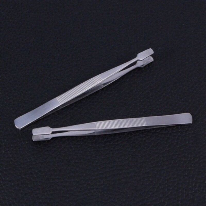 Pinset Kotak Panjang Bulu Mata Stainless