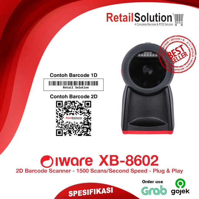 Barcode Scanner 2D USB - Iware XB-8602 / XB8602