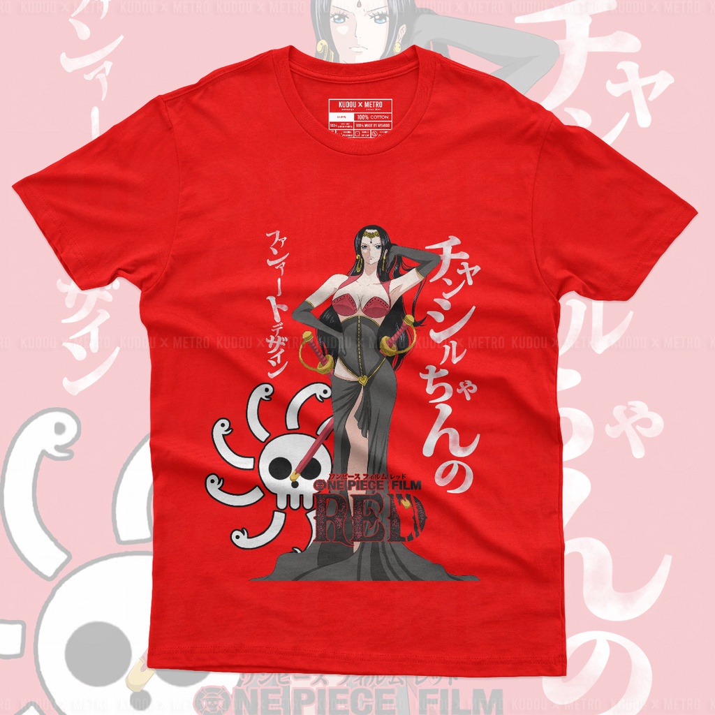 Kaos Boa Hancock Anime Manga One Piece Movie Film Red Premium Unisex