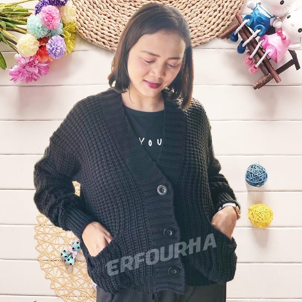 Cardigan SELLY Type 3 get | Rajut TEBAL Premium | Pakaian Wanita | Outerwear Wanita