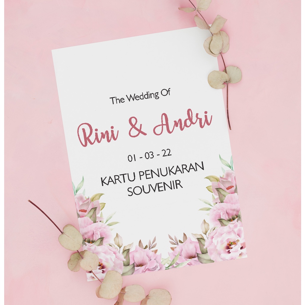 Kartu / Voucher Souvenir | Kartu Pengambilan Makanan | Kartu Ucapan Terimakasih Pernikahan | Wedding