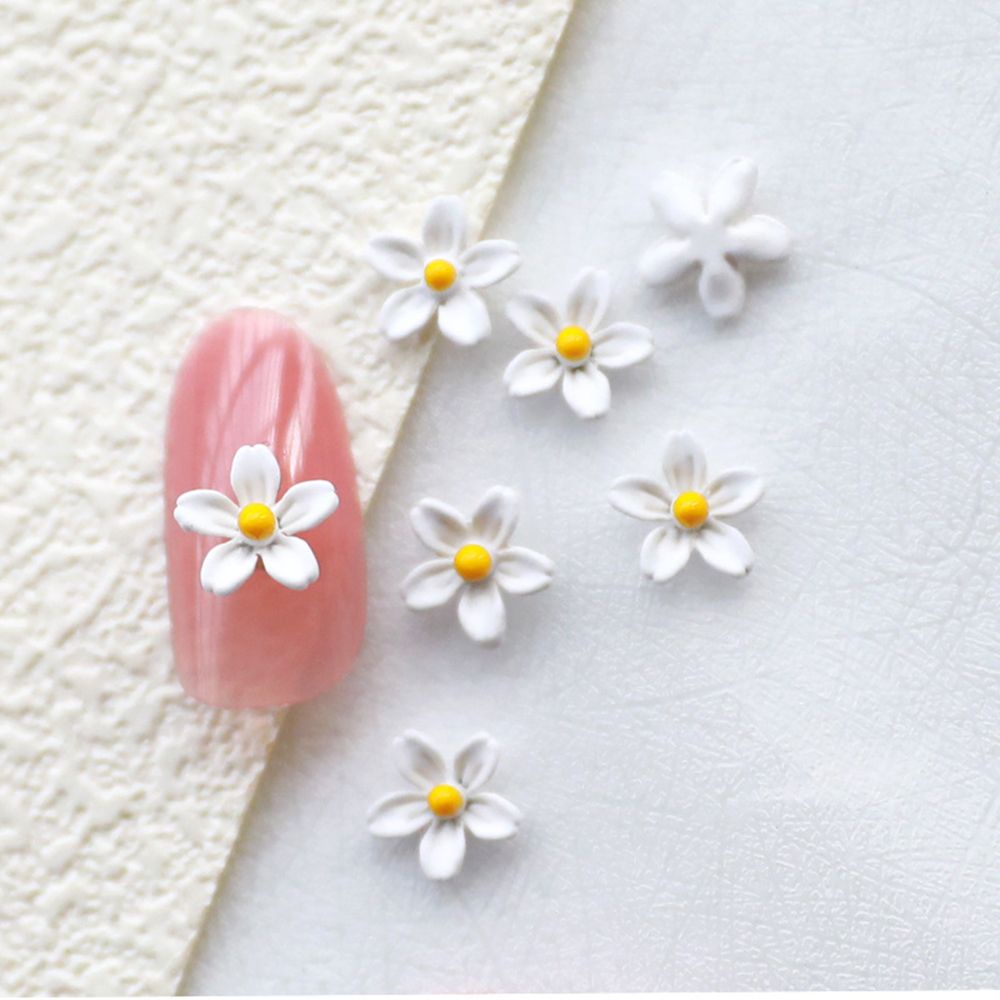 MXBEAUTY Colorful Nail Art Decoration Pastoral Series DIY Nail Art Accessories Flower Nail Art Jewelry Cute Manicure Resin Charm Five Petal Flower