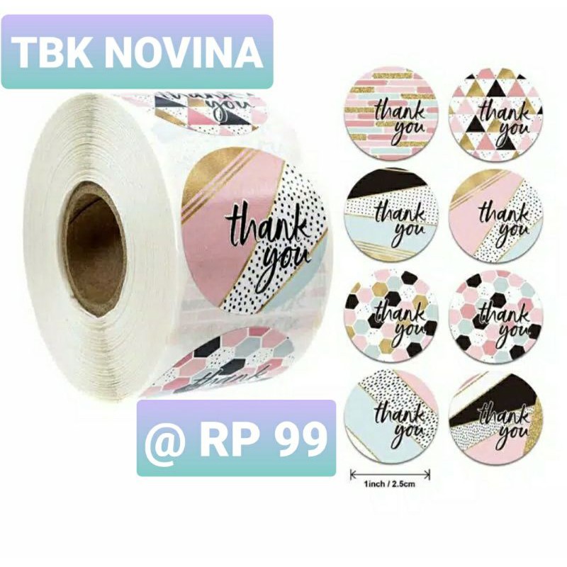 [KODE 09]   Stiker Thank You Segel Label / Sticker Terima Kasih / Sticker Packing