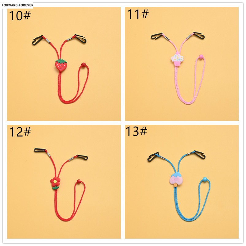 Tali lanyard extension Masker Bahan Silikon Motif Kartun Untuk Anak M60043