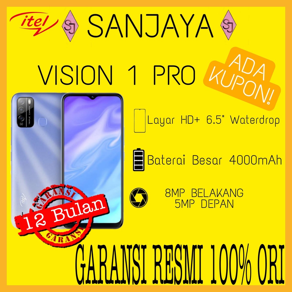 VISION 1 PRO ITEL 2GB RAM + 32GB ROM & 3GB RAM + 32GB ROM