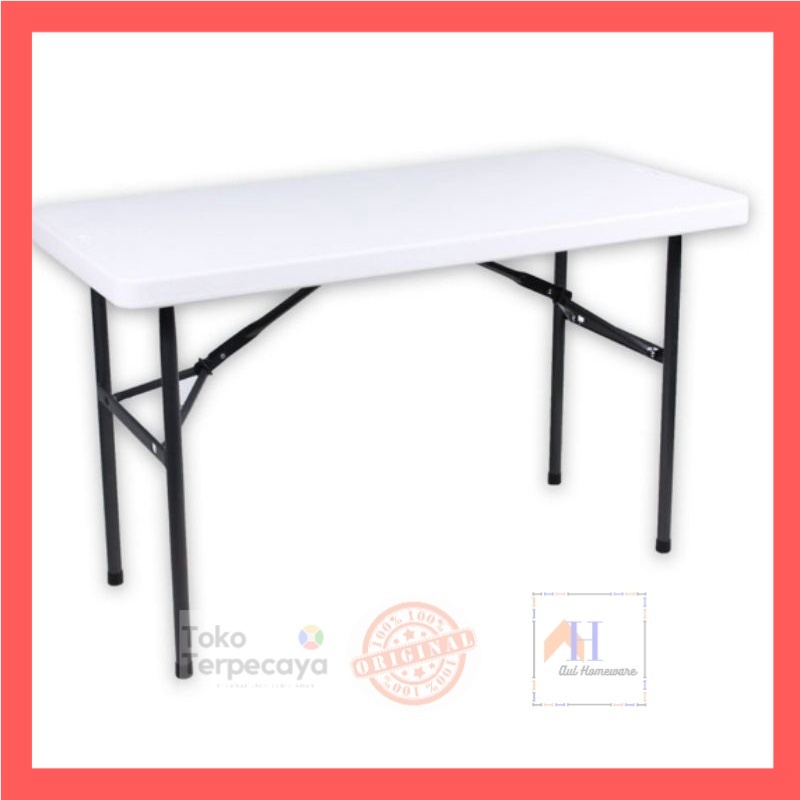 Meja Makan Lipat Persegi Panjang  Krisbow- Putih