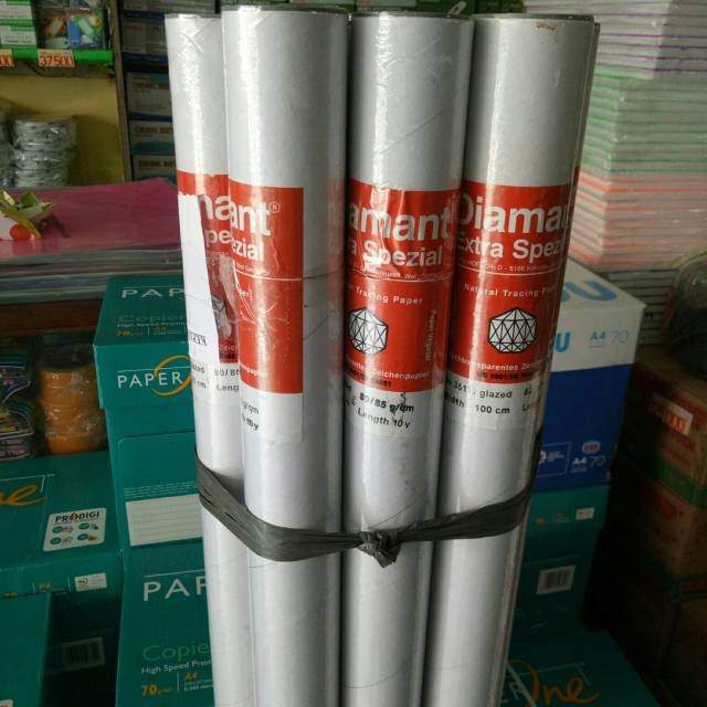 

KERTAS KALKIR ROL DIAMANT A0 80/85 Gram - Lebar 1 Meter x 10 Yard
