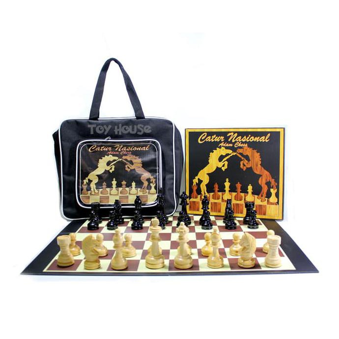 CATUR KAYU PAPAN LIPAT UKURAN STANDAR INTERNASIONAL - KAYU SAWO