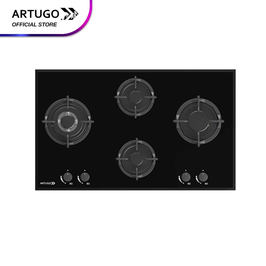 Artugo Built In Glass Gas Hob/Kompor Tanam Gas AH 490 CB Panjang 86cm