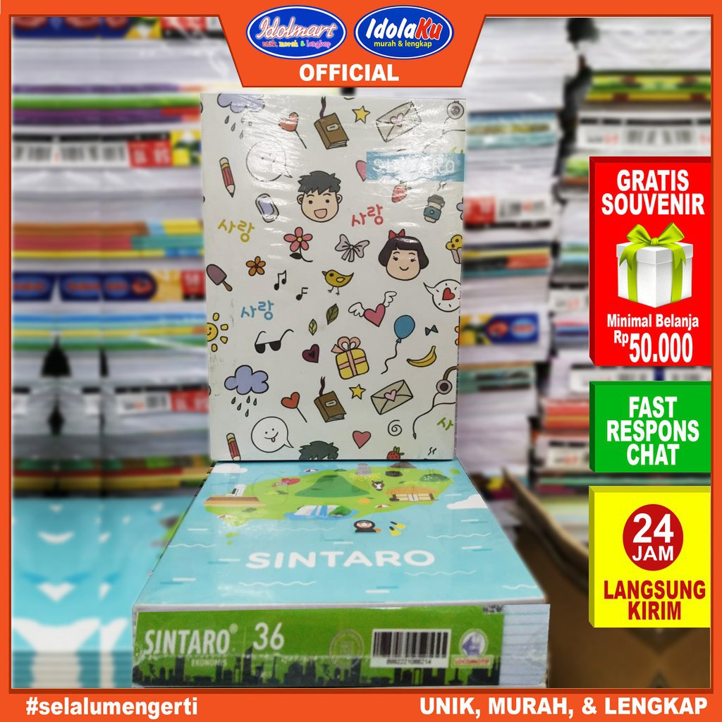 IDOLAKU Buku Tulis SINTARO 36 Lembar / Buku Tulis Campus 36 Lembar