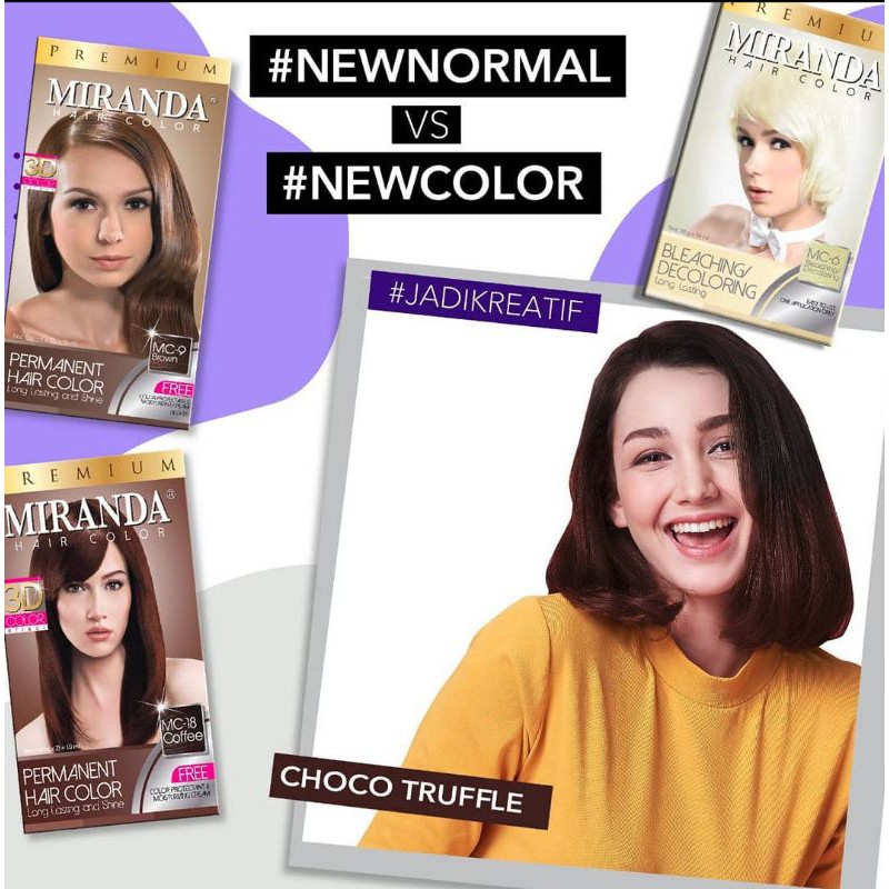 Paket Miranda Choco Truffle - Paket Cat Rambut Miranda Kopi, Cokelat dan Bleaching