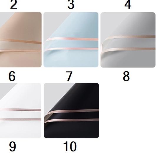 

❉ (20 LEMBAR) Kertas Floral Flower Wrap 58*58cm Pembungkus Bunga Gold Line Cellophane Jelly Film Ecer Florist Supplier ☄