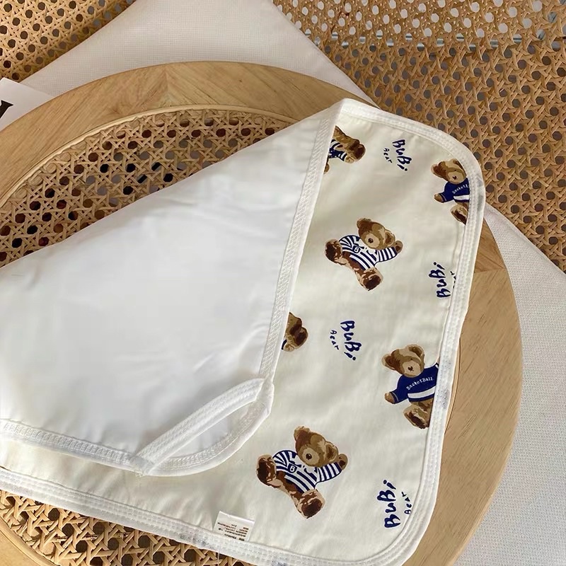 ALAS TIDUR BAYI MOTIF BERUANG LUCU / ALAS TIDUR DEWASA MOTIF ESTETIK / ALAS MENSTRUASI / PERLAK KAIN BAYI DEWASA  / ALAS POPOK BAYI MULTIFUNGSI / OMPOL BALITA / CUTE BEAR MILK WATERPROOF PADS / ALAS SERBAGUNA