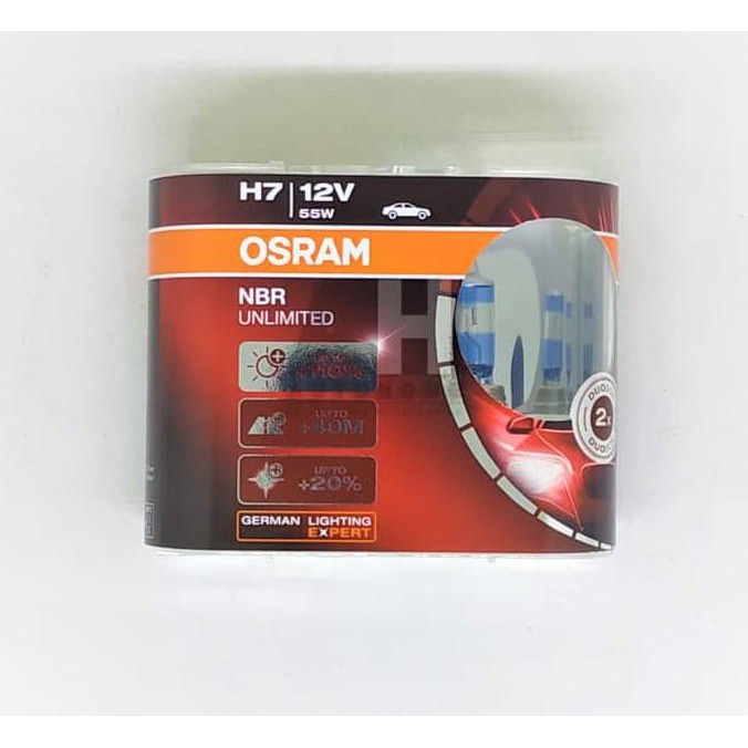 NEW OSRAM NIGHT BREAKER UNLIMITED (NBR) H7 55W ORIGINAL , DGI ....