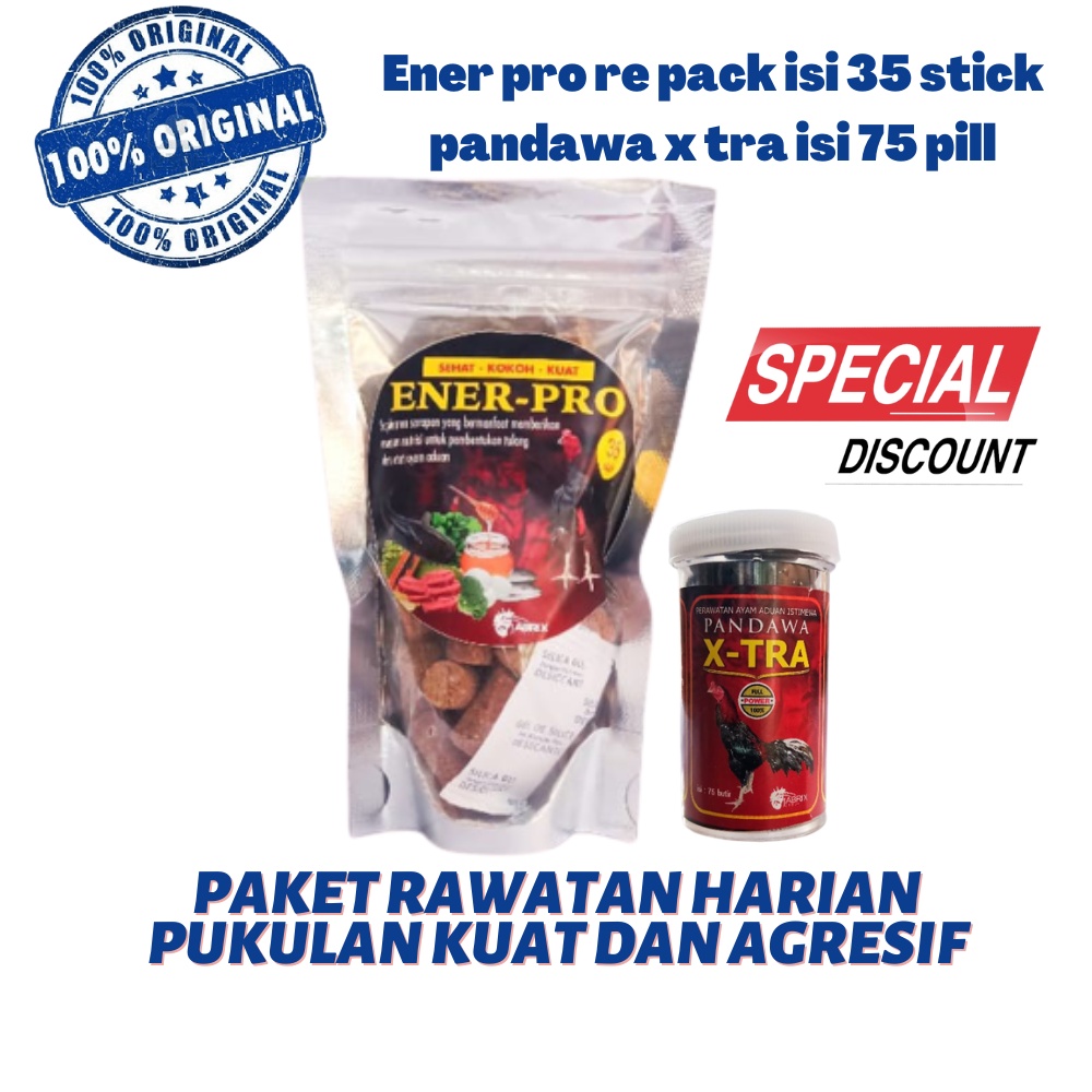 PAKET rawatan harian PANDAWA  - ENER PRO 35 STIK &amp; XTRA 75 PILL / meningkatkan power