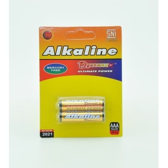 Baterai Alkaline AAA A3 isi 2 PCS Dynamax 1.5V Battery Kualitas SNI Ultimate Power batu batre batere