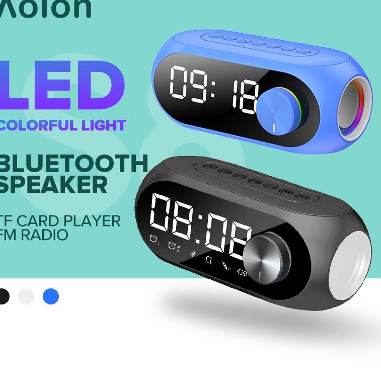 Terlaris.. Aolon S8 Smart Multi-function Bluetooth Speaker Alarm Clock Speaker Portable Speaker Mini