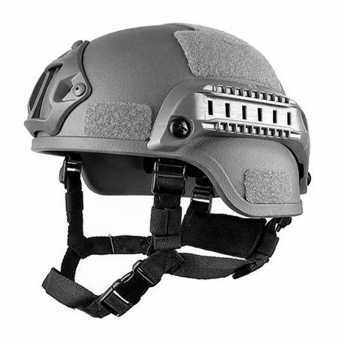 Helm tempur tactical tni polisi pendidikan tempur-hitam - Abu-abu