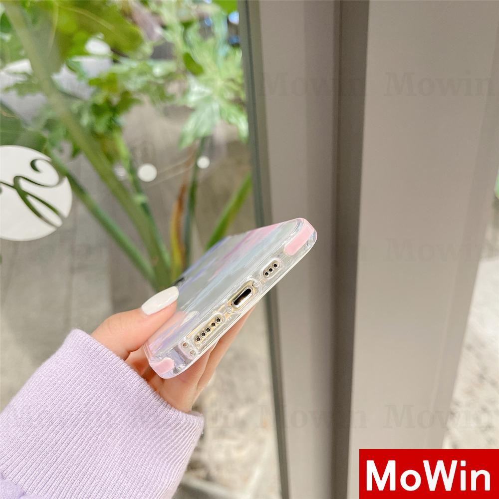 Mowin - iPhone Case Silicone Soft Case Clear Case Shockproof Protection Camera Frame Pink Purple Clouds Cute Style For iPhone 12 Pro Max 7plus XS Max 11 MAX mini 8plus Xr SE Pro SE2020 iphone 12