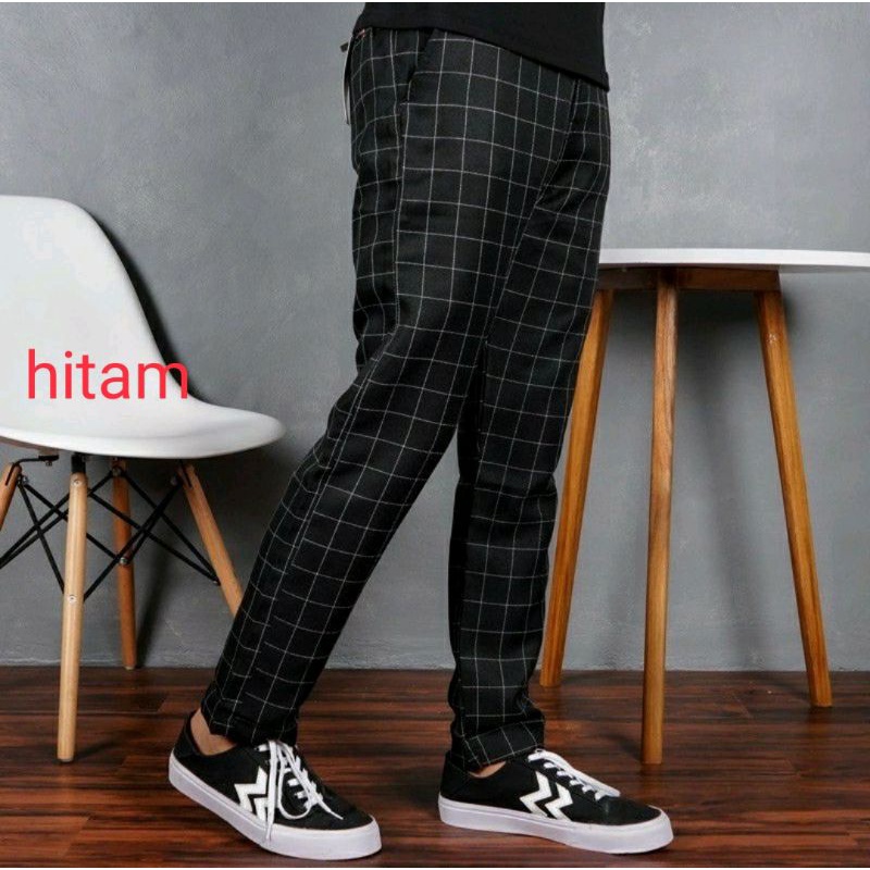 CELANA TARTAN PRIA PREMIUM CELANA CHINO TARTAN  CELANA KOTAK KEREN distro bandung