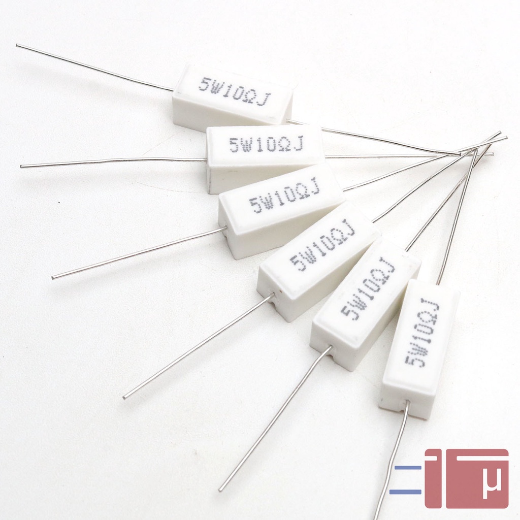 Resistor Kapur 10R 10 Ohm 5W Taiwan Kaki Tembaga