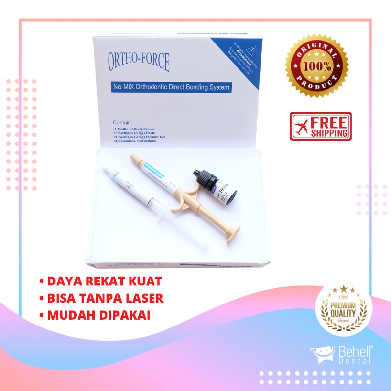 ORI LEM BEHEL ORTHO FORCE MINI | Nomix Orthoforce Kering Tanpa Laser - Perekat Kawat Gigi Bracket