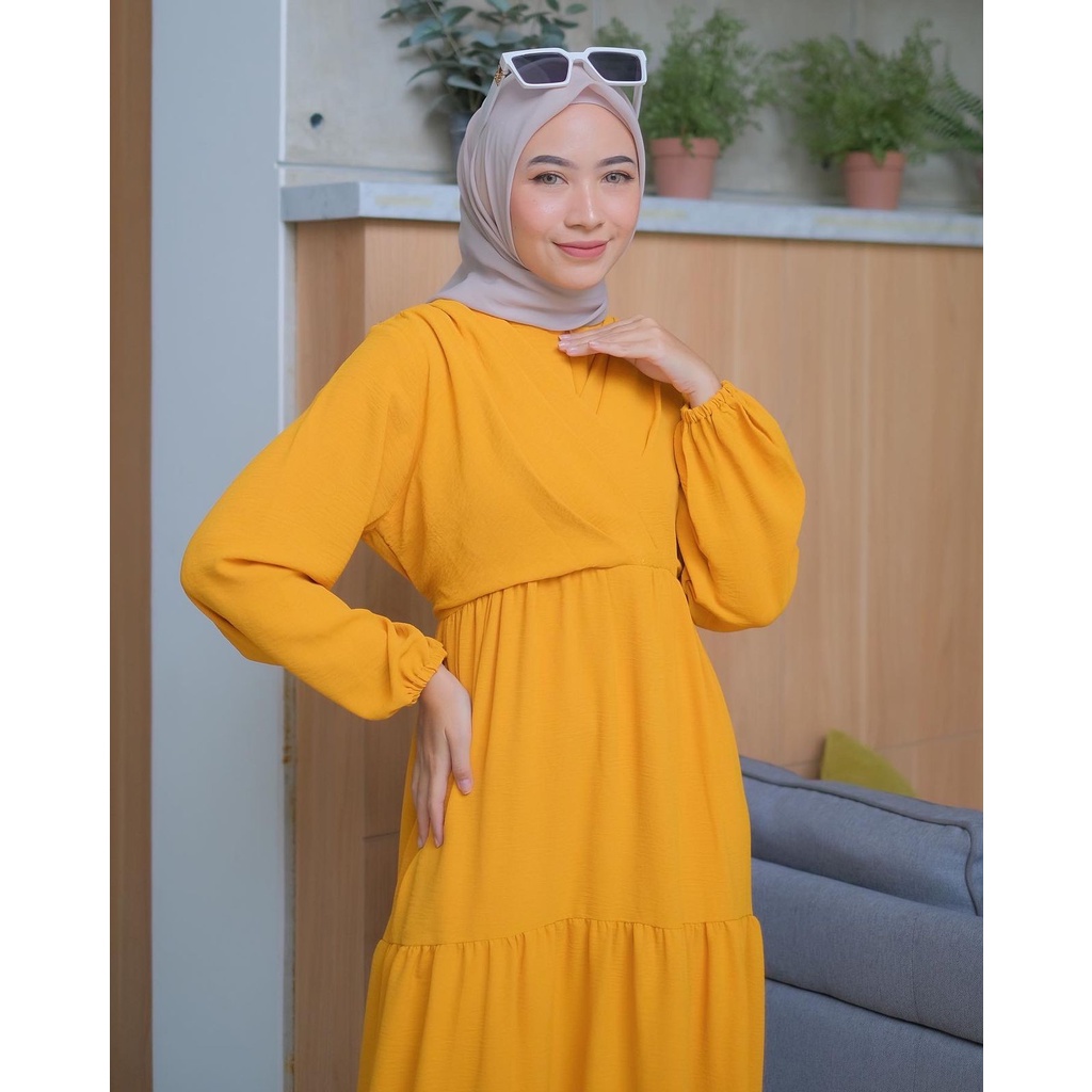 GINA CRINGKLE / DRESS PESTA / DRESS LEBARAN / DRESS KONDANGAN / DRESS POLOS