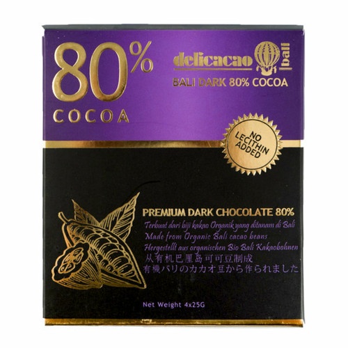 

DELICACAO BALI DARK 80% COCOA / PREMIUM DARK CHOCOLATE 80% 100gr