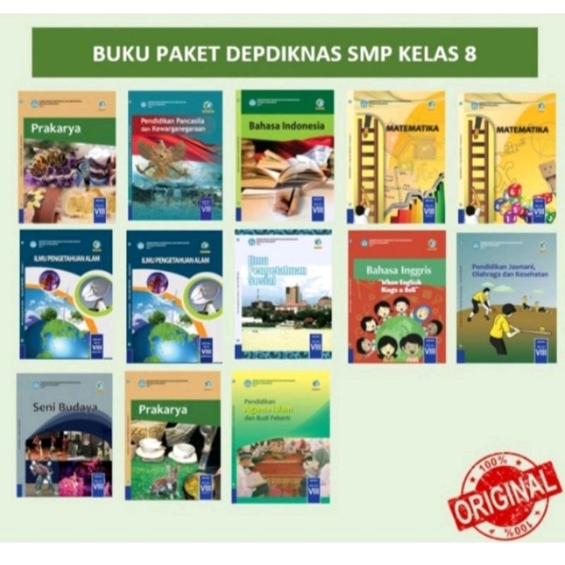 ORI paket satu tahun buku siswa Kemendikbud K13 kelas 8 edisi revisi terbaru